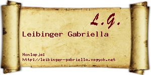 Leibinger Gabriella névjegykártya